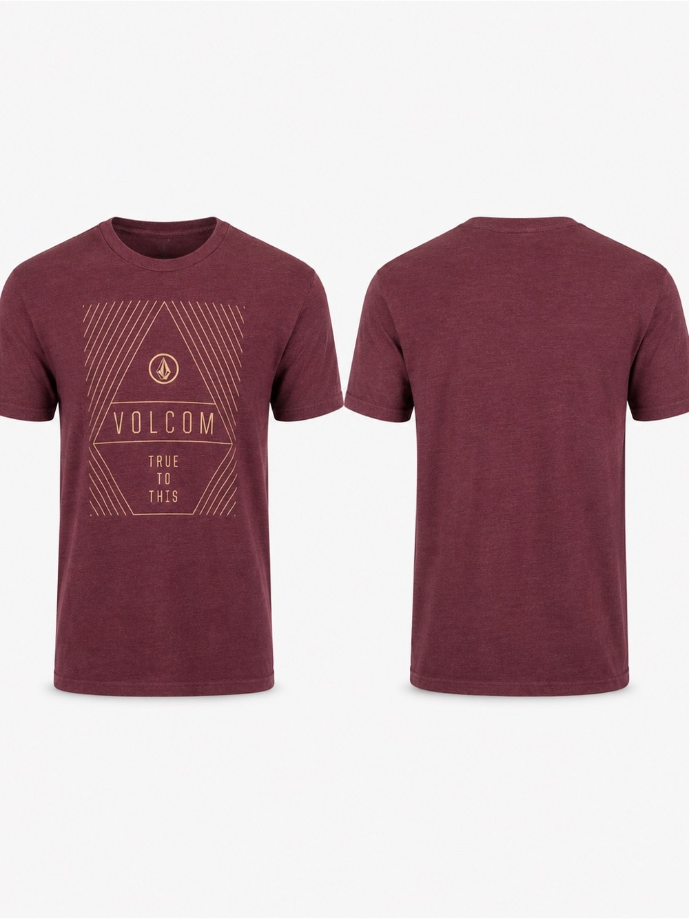 Volcom True To This Graphic Tee Maroon Men’s Medium